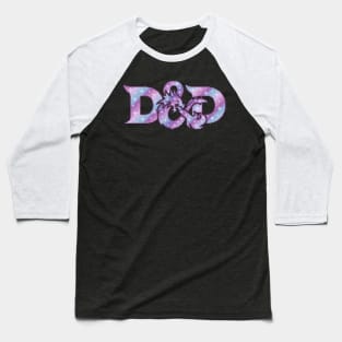 Dungeons and Dragons Logo Pixel Art Baseball T-Shirt